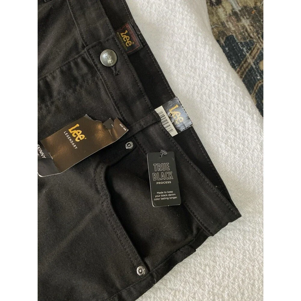 NWT Lee Legendary Skinny Jeans Women’s 18 Medium True Black Stretch Denim